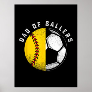 Poster Pai do Padre Son Softball Jogador de futebol