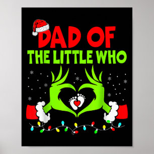 Poster Pai do pequeno que engraçado Natal gravidez anúnci