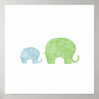 Poster Pai e Bebê do Elefante