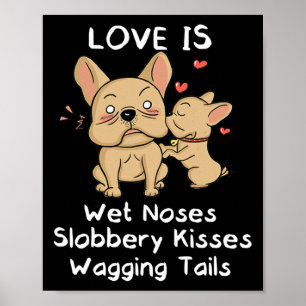 Poster Pai E Filho Beijos Adoram Meu Cachorro Dizendo Quo