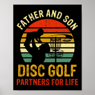 Poster Pai e Filho Parceiros de Golfe de Disco para a Vid