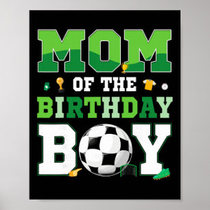 Poster Pai e Mãe do Menino de Aniversário Futebol Anivers