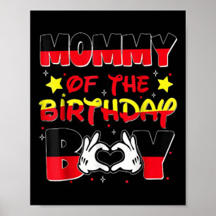 Poster Pai E Mamãe Da Festa Da Família Birthday Boy
