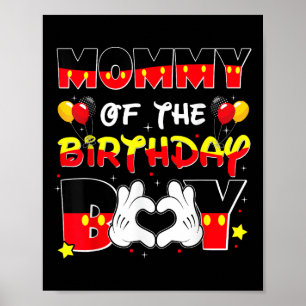 Poster Pai E Mamãe Mãe Da Família De Crianças De Aniversá