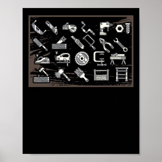 Poster Pai Engraçado de Madeira Padre Carpenter (Frente)