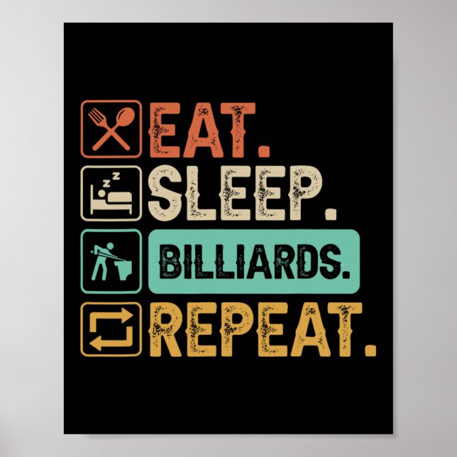 Poster Pai Engraçado do Billiard Game 9-ball Cue Stick Lo (Frente)