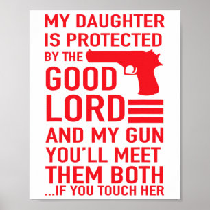 Poster Pai Engraçado Do Pai Protetor Da Teia Menina