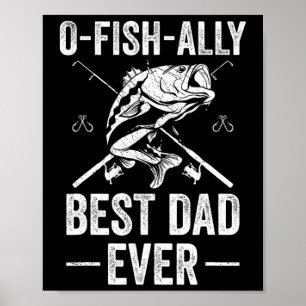 Poster Pai engraçado peixe B pesca Pai