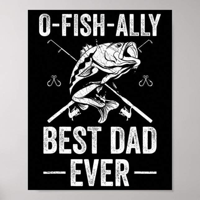 Poster Pai engraçado peixe B pesca Pai  (Frente)