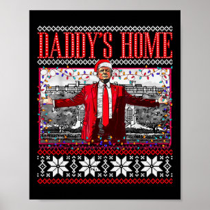Poster Pai Engraçado Trump Horado de Natal Xm