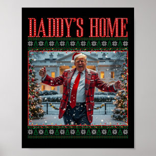 Poster Pai Engraçado Trump Horado de Natal Xm