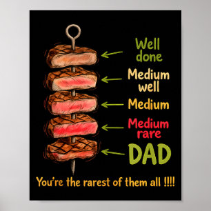 Poster Pai engraçado você é o mais raro do dia dos pais c