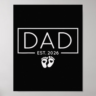 Poster Pai Est. 2026 Esperando Bebê 2026 Pai 2026 Novo Pa