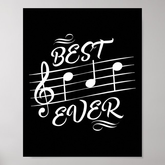 Poster Pai Ever Music Notes Dia de os pais Musical (Frente)