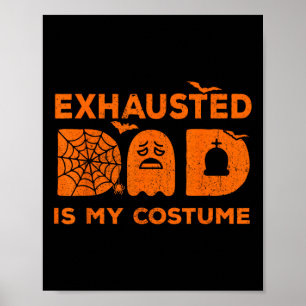 Poster Pai Exausto é Meu Fantasma de Fantasia de Hallowee