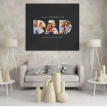Poster Pai fotografia moderna tipografia infantil preto<br><div class="desc">Pai multifotografia,  presente infantil da tipografia moderna. Dia de os pais ideal,  presente de aniversário ou natal. O fundo preto pode ser mudado para se adequar à sua decoração.</div>