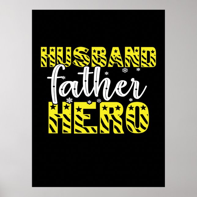 Poster Pai Gift Marido Padre Hero (Frente)
