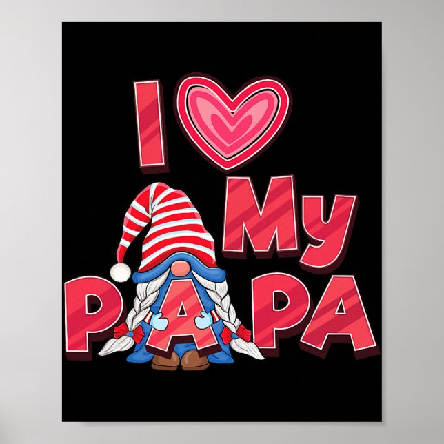 Poster Pai Gnome USA flag Standard dia de os pais (Frente)