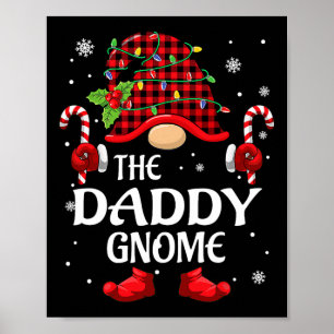 Poster Pai Gnomo Conjuntos de Pijamas de Natal para Famíl
