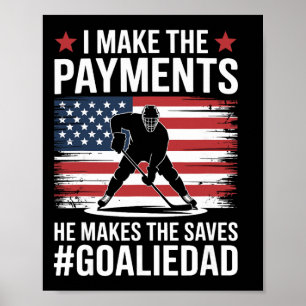 Poster Pai Goleiro de Hóquei no Gelo e Pai