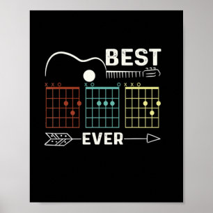 Poster Pai Guitarrista Melhor Nunca Aniversário