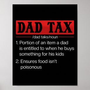 Poster Pai Imposto Funny Pai Tax Definition Dia de os pai