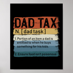 Poster Pai Imposto Sarcástico Dias de os pais Incríveis D
