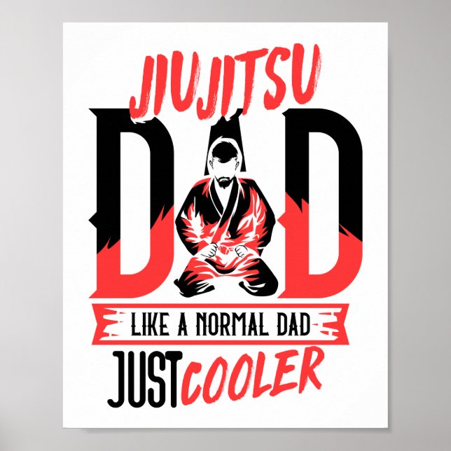 Poster Pai Jiu Jitsu Como Um Pai Normal Apenas Mais Frio  (Frente)