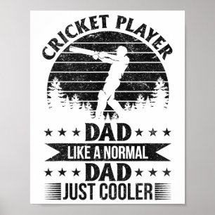 Poster Pai jogador de críquete como um pai normal só que