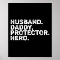 Pai Marido Protetor Hero Pai Engraçado Padre Vint