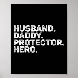 Poster Pai Marido Protetor Hero Pai Engraçado Padre Vint