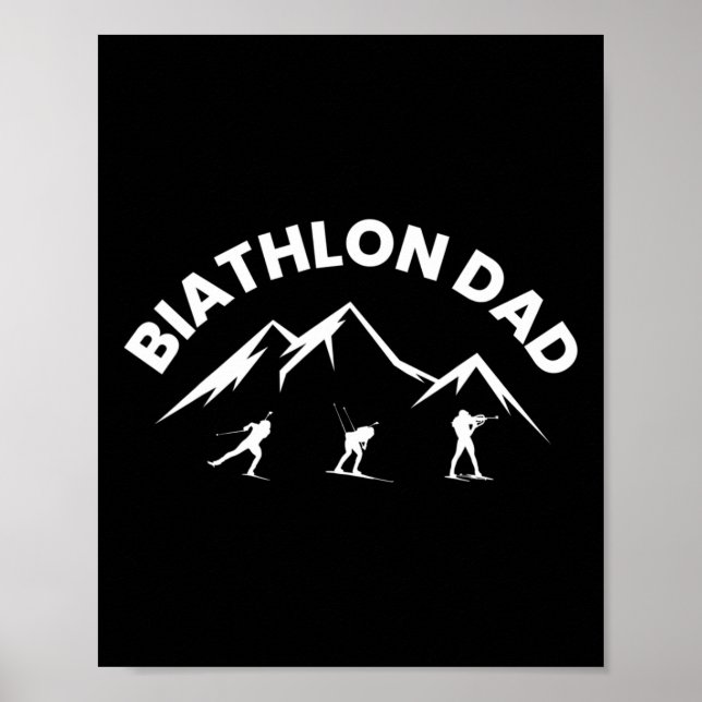 Poster Pai Mens Biathlon Skiting Biathlete (Frente)