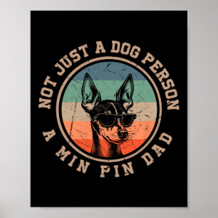 Poster Pai Min Pin Engraçado Pai de Cachorro Bernard Dia
