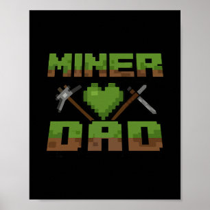 Poster Pai Minerador Engraçado Aniversário Menino Festa V