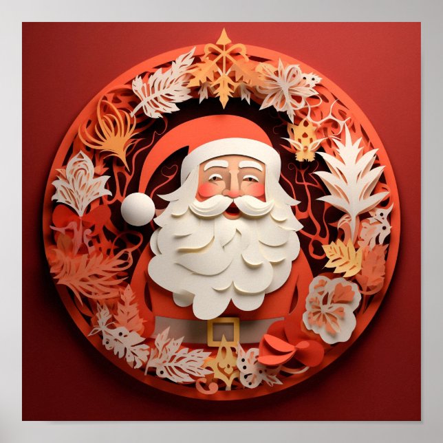 Poster Pai Natal Cortado (Frente)