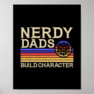 Poster Pai Nerd Rpg Jogos D20 Jogos de Mesa Engraçado Rpg