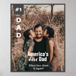 Poster Pai Número 1 Adicionar Cobrir da Revista Photo Fun