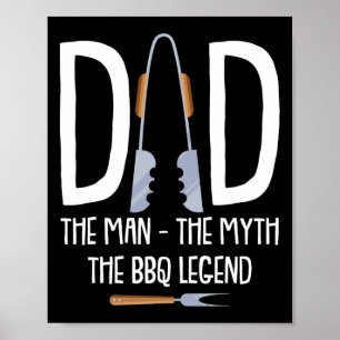Poster Pai O Homem O Mito A Legenda Do Churrasco Engraçad