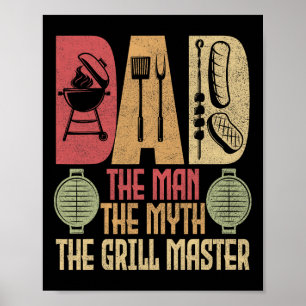 Poster Pai O Homem O Mito O Churrasco De Grill