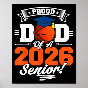 Poster Pai Orgulhoso 2026 Ilustração de Basquete Senior