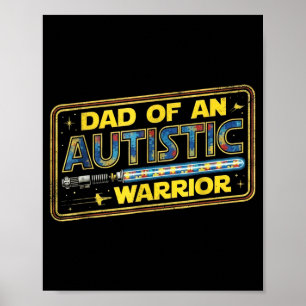 Poster Pai Orgulhoso de um Guerreiro do Autismo Conscient