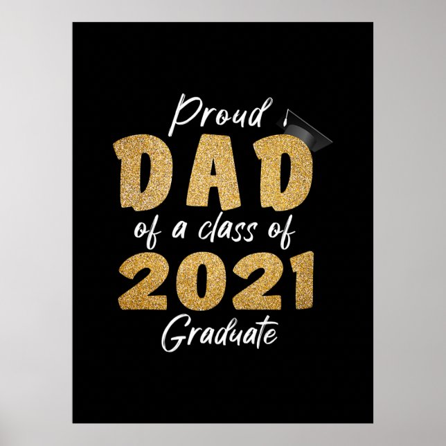 Poster Pai orgulhoso de uma classe de Formando 2021 (Frente)