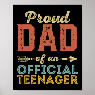 Poster Pai Orgulhoso do Aniversário Oficial do Adolescent
