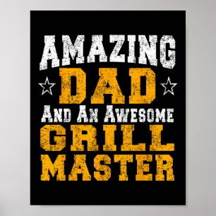 Poster Pai Padre Rbecue Camisa Churrasco Grelha Mestre Pi