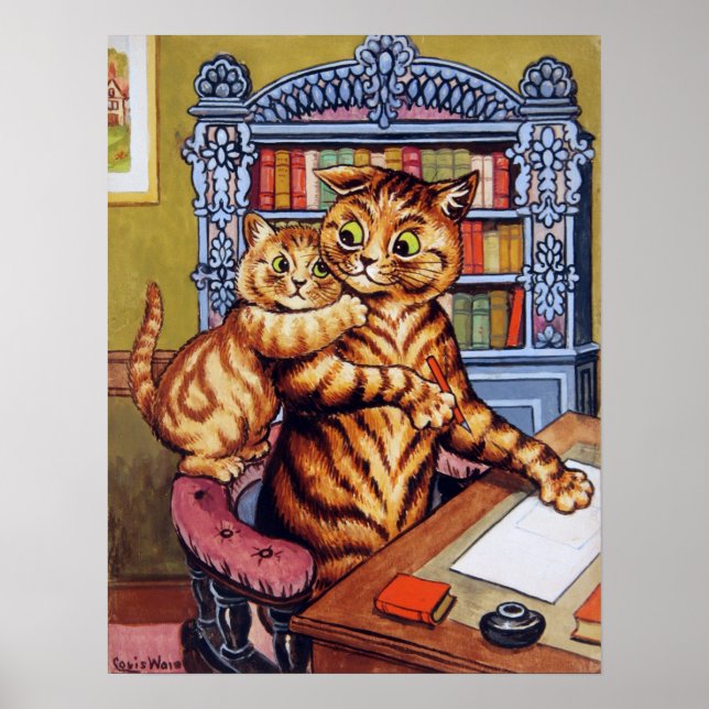 Poster Pai (Pai) gato, Louis Wain (Frente)