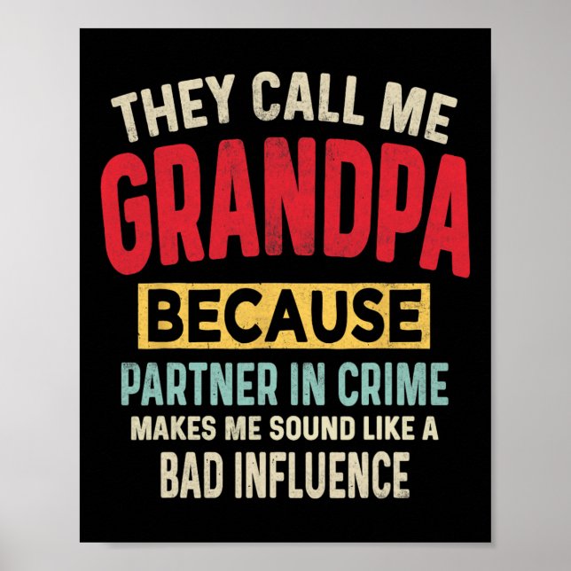 Poster Pai&# Parceiro do Avô no Dia da Criminalidade Eng (Frente)