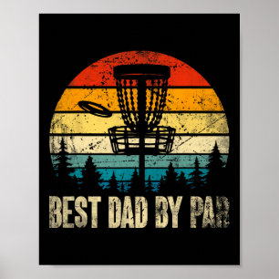 Poster Pai Por Par Disco Vintage Pai Engraçado Golf
