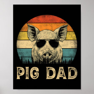 Poster Pai Porco Amantes do Dia dos Pais Papai 