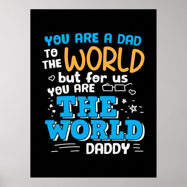 Poster Pai Presente Que Você É O Pai Mundial (Frente)