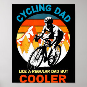 Poster Pai que pedala como uma bicicleta regular, mas mai